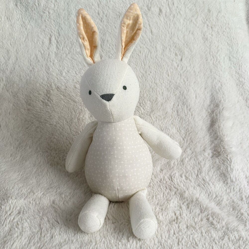 Target Cloud Island Plush Toy Knit 12" Easter Bunny Stuffed Animal Beige White
